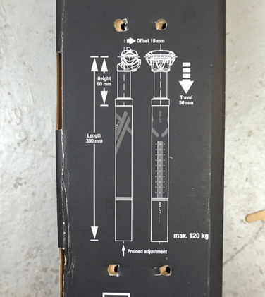 XLC SP-S05 31,6mm/350mm jousitettu satulatolppa max. 120kg