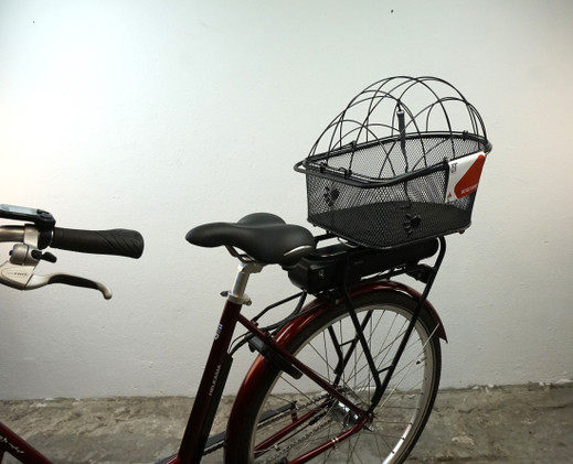 QT Cycle Tech Siena 2.0 AVS-yhteensopiva lemmikinkuljetuskori kupolilla