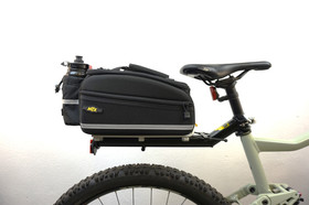 TOPEAK BeamRack V-TYpe MTX -tavarateline+Topeak TrunkBag 8l MTX-laukku