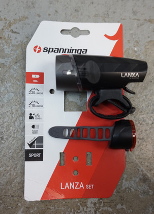 Spanninga Lanza led-valosetti etu/taka, paristoilla