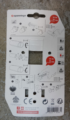Spanninga Lanza led-valosetti etu/taka, paristoilla