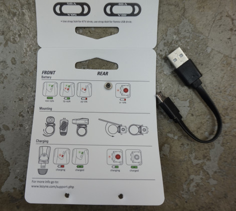 Lezyne KTV Femto Drive etu/taka - led-valosarja, mini-usb-lataus 