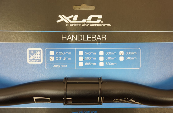 XLC Ergobar HB-C12 630mm/25mm/31,8mm alumiiniohjaustanko hybridiin