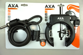 AXA Solid Plus - runkolukko Newton 150cm lisävaijerilla ja runkokannattimella