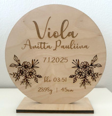 Syntymätaulu puusta