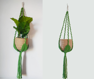 Ihastuttava Lehti-amppeli Suomalaista käsityötä, pituus 94cm