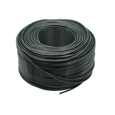 6mm musta ilmaletku, 1 metri