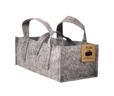 Harmaa Balcony Heather kangasruukku kantokahvoilla, 12l Root Pouch 