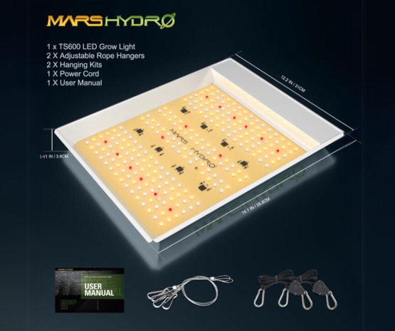 Mars Hydro TS600 100W Led Grow Lamp Full Spectrum ts 600