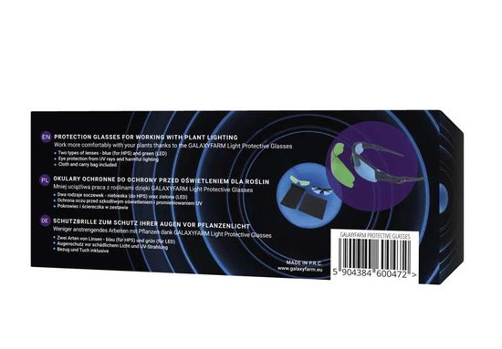 Galaxyfarm suojalasit LED-, HPS- ja CFL-valaistukseen