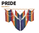 Ylpeästi upea PRIDE makramee seinäkoriste. Mitat 140x100cm