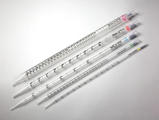 Akryylipipetti 25 ml, asteikko 0,1 ml