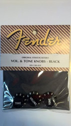 Fender Strat Vol & Tone Knobs - Black