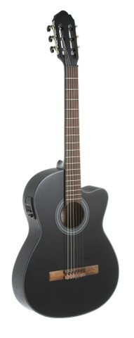 GEWA Elektro-akustisk klassisk gitarr Student Black - 4/4 storlek