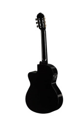 GEWA Elektro-akustinen, nylonkielinen kitara Student Black - SlimBody