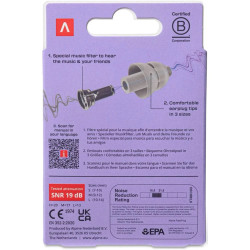 Alpine party plug 2025 korvatulpat  - läpinäkyvä