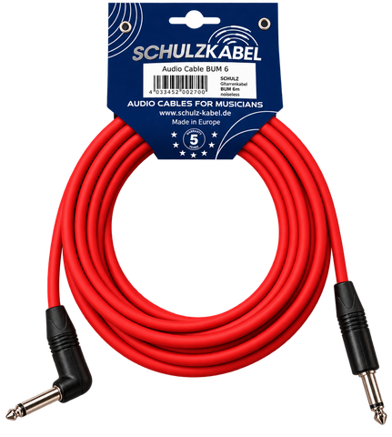 SCHULZKABEL  BUM 6 RED Audio/Kitarajohto 6 M
