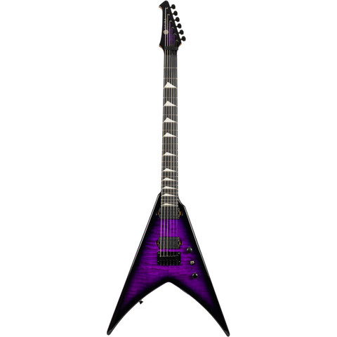 Spira Guitars V-500 Trans Purple Burst Ebony