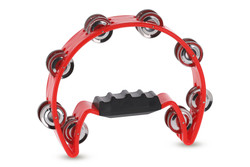 Tamburin - halvmåne - röd