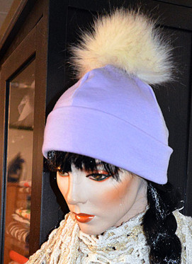 Merinovillapipo, laventeli, n.54-58cm päähän (saa myös tupsulla)