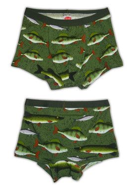 Lasten bokserit, Kalat, vihreä, koot 146/152 ja 158/164