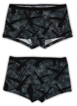 Naisten bokserit, Korppi, harmaa