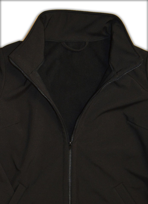 Softshell-takki, pitkä helma, musta