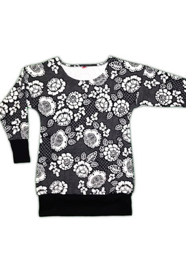 Lepakkohihainen paita, pitkät hihat useita värejä/kuoseja