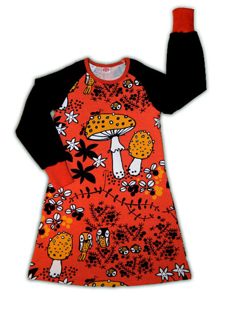Pitkähihainen mekko, useita värejä/kuoseja