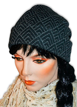 Merinovillapipo, tummanharmaa, n.54-58cm päähän (saa myös tupsulla)