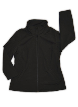 Softshell-takki, lyhyt helma, musta