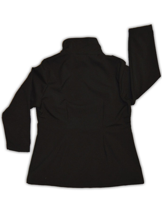 Softshell-takki, lyhyt helma, musta