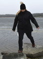 Softshell-takki, lyhyt helma, musta