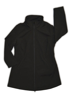 Softshell-takki, pitkä helma, musta