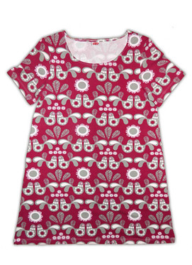 A-linjainen lyhythihainen tunika, useita värejä/kuoseja