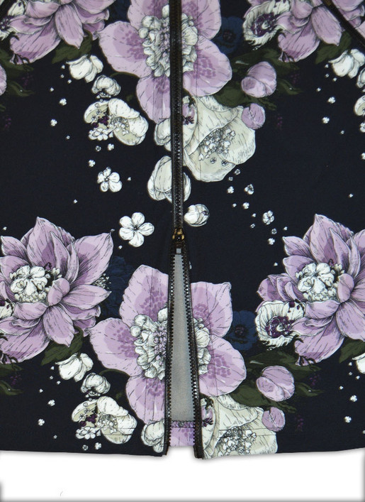 Softshell-takki, pitkä helma, musta