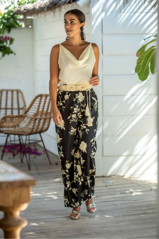 Viskoosi kukkahousut Kiara