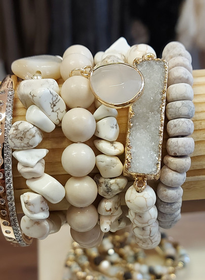 Rannekoru Amanda, beige/valkoinen