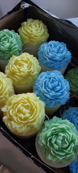 Aventuriini Hortenssia kukka kynttilät