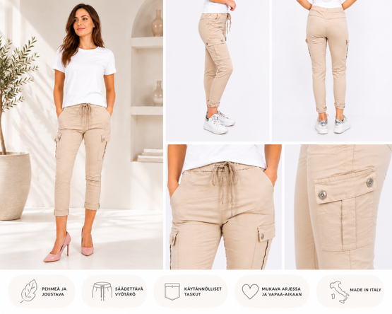 Cargo-housut – Beige