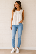 Noos farkut – vaalea denim, joustavat slim straight -farkut