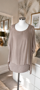 Silkkipusero  Alina, valkoinen tai taupe bling bling