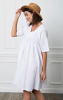 Adeliina Linen Dress -Pellavamekko, valkoinen