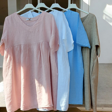 Adeliina Linen Dress -Pellavamekko, valkoinen