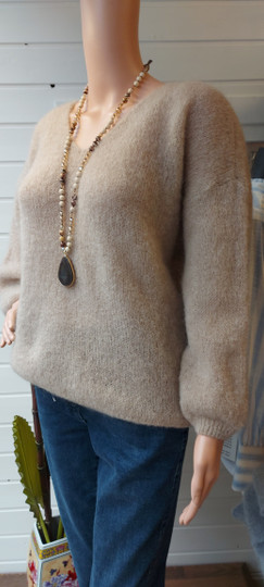 Kid Mohairneule, taupe