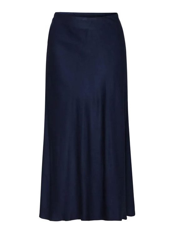 Satiini hame Navy tummansininen