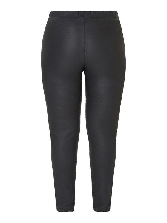 Tekonahka leggingsit – mustat joustavat leggingsit naiselle