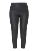 Tekonahka leggingsit – mustat joustavat leggingsit naiselle