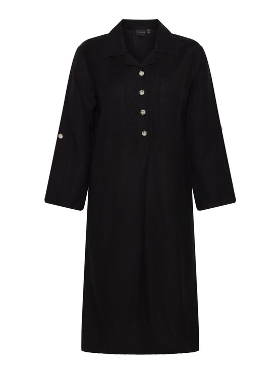 ELLI Pellava-viskoosi mekko,musta