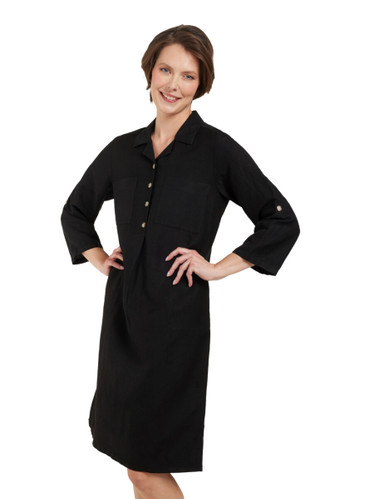 Pellavamekko Black